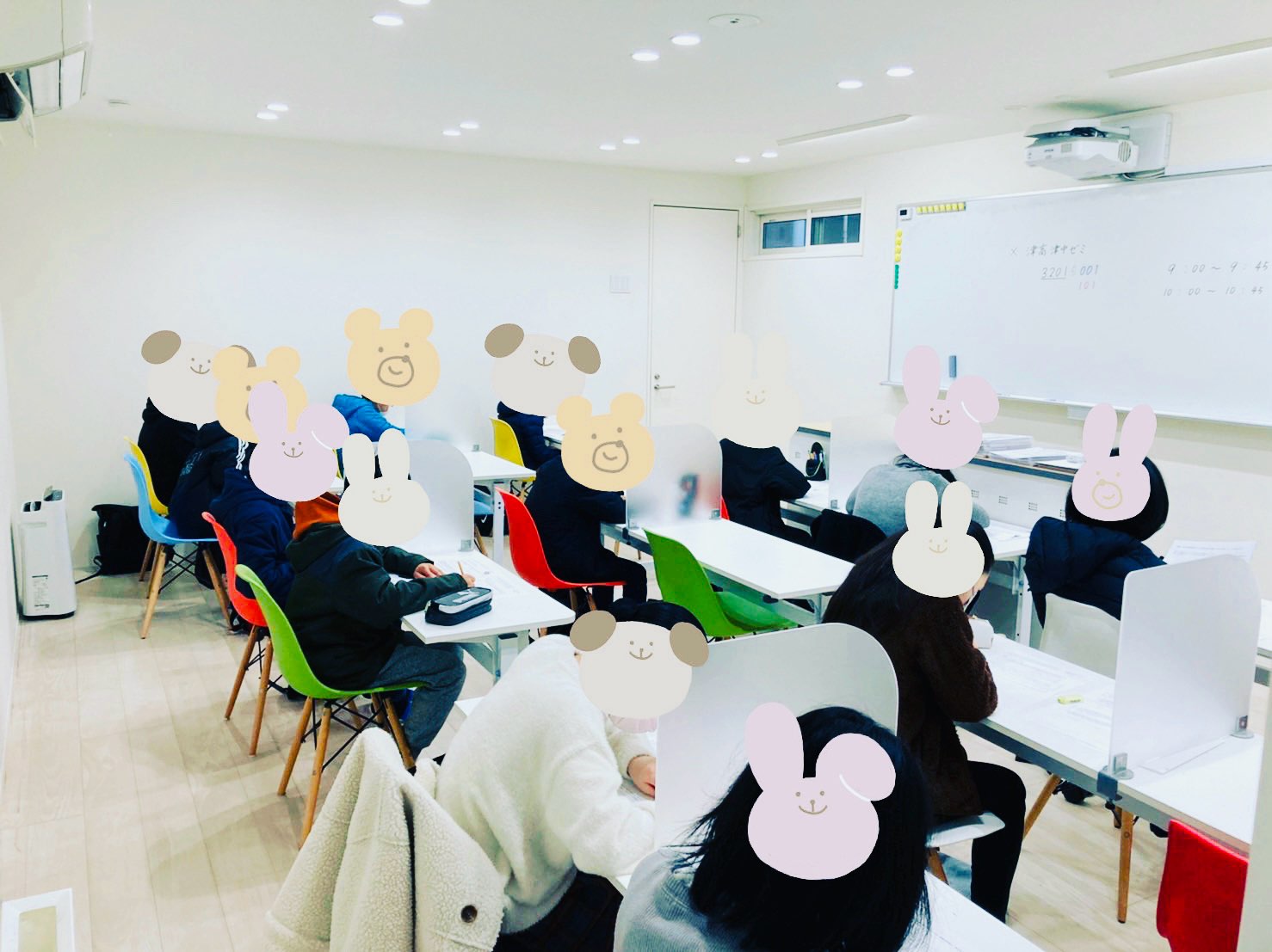 小学5年生クラス　適性模試風景